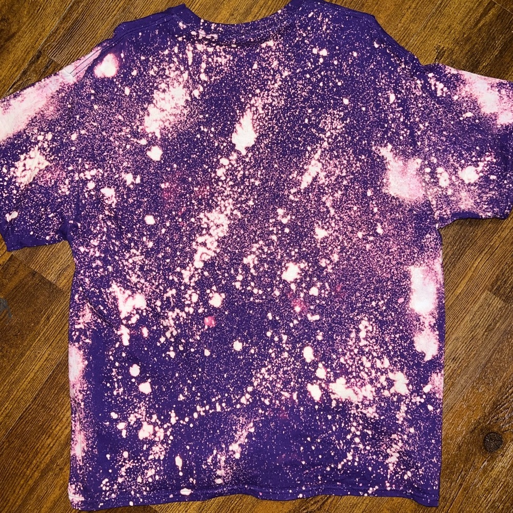 Bigfoot Silhouette Purple & Pink Cotton Retro Short Sleeve T-Shirt Size L - Picture 7 of 9
